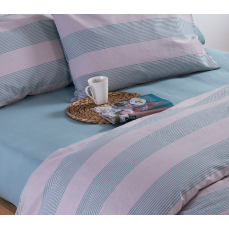 Σετ Σεντόνια Διπλά 4 Τεμαχίων Nef-Nef Casual Stripe Peach 200x270