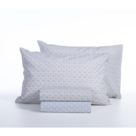 Σετ Σεντόνια Υπέρδιπλα 4 Τεμαχίων Με Λάστιχο Nef-Nef Keylan Blue 160x200+35