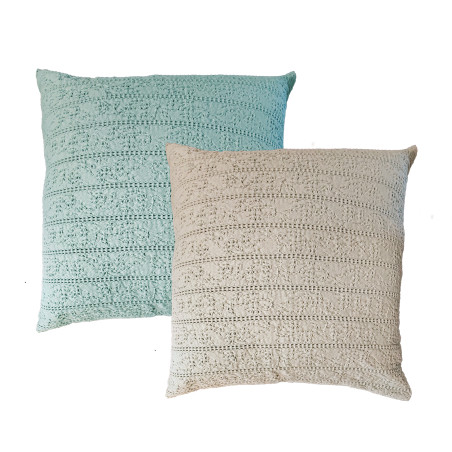 Μαξιλαροθήκη Διακόσμησης Nef-Nef Starige White 50x50