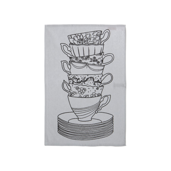 Ποτηρόπανο Nef-Nef My Cup Of Tea Grey 40x60