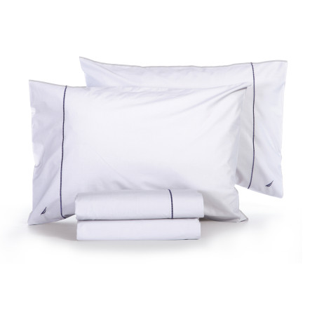 Σετ Σεντόνια King Size 4 Τεμαχίων Nef-Nef Nau Wave Solid White 280x270