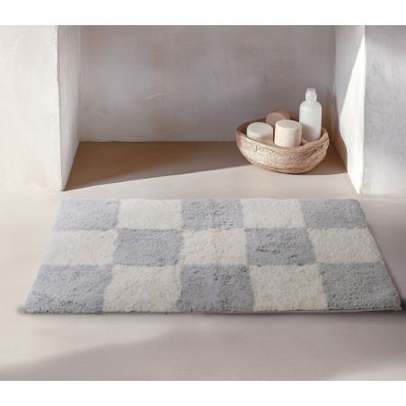 Ταπέτο Μπάνιου Nef-Nef Chess L.Grey 50x80