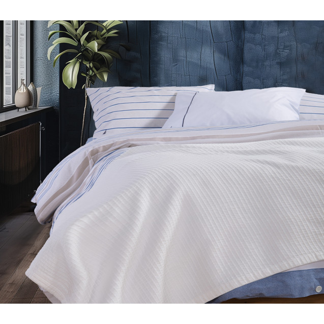 Κουβέρτα Πικέ Υπέρδιπλη Nef-Nef  Nau Navy Linen...