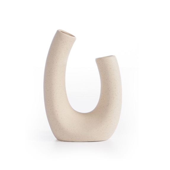 Κεραμικό Διακοσμητικό Βάζο Nef-Nef Limbo Ecru 15x6,5x20,5