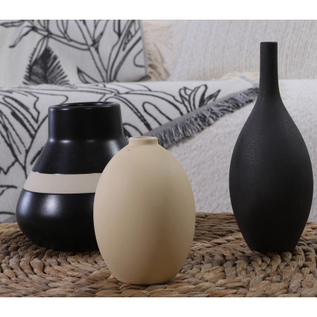 Κεραμικό Διακοσμητικό Βάζο Nef-Nef Circui Black/White 15,5x14,2