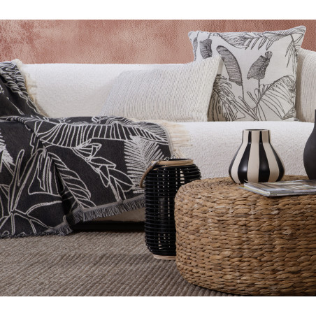 Ριχτάρι Πολυθρόνας Nef-Nef Grow Deco Ecru/Black 130x170