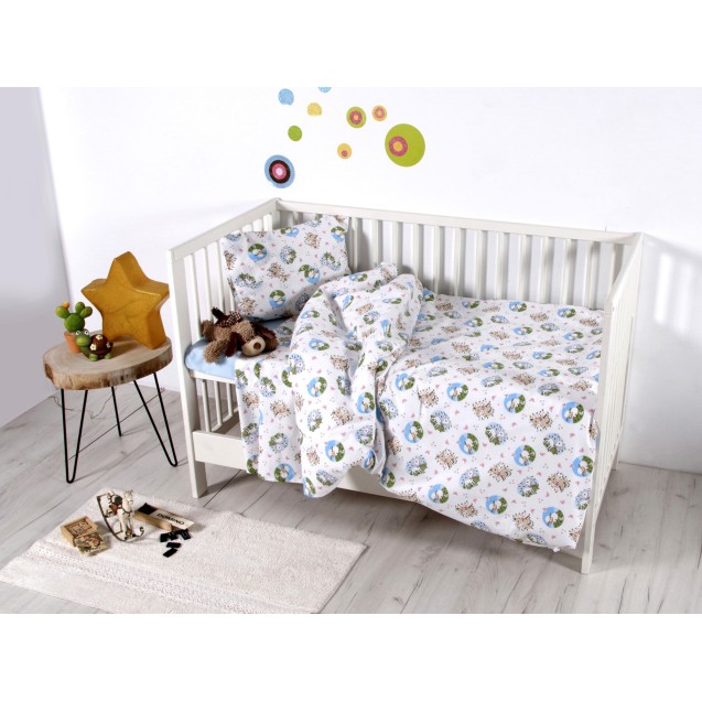 Σετ Σεντόνια Κούνιας Sb Home Elvin Blue 120x160