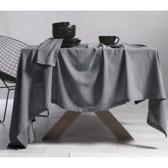 Τραπεζομάντηλο Nef-Nef Cotton-Linen Grey 150x300