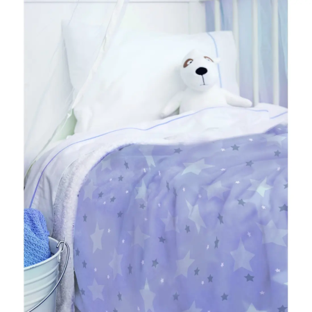  Κουβερτα Fleece Αγκαλιάς Palamaiki Bebe Blanket Sky Girl 80x90